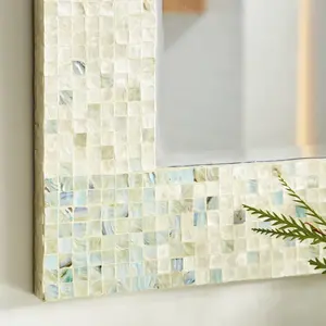 Best Selling Handmade Mother Pearl Mirror Design High Quality Modern Home Hotel <b>Wall</b> Decor Viet Nam Packed Box Sontracraft ST - Product Image 2