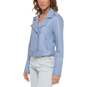 Chaqueta de Motera de Piel de Oveja Auténtica para Mujer con Cremallera Corta, Forro Acolchado de Viscosa y Algodón, Bolsillos Interiores y Exteriores - Product Image 6