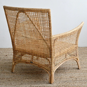 เก้าอี้ไม้สักธรรมชาติพร้อมเบาะและหวายระดับพรีเมี่ยมสำหรับลานบ้านและลานสวนกลางแจ้งเฟอร์นิเจอร์เลานจ์ - Product Image 3