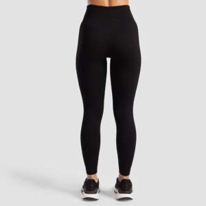 กางเกงเลกกิ้ง Velocity Flex Seamless แบบไร้ตะเข็บ ดีไซน์สั่งทำ สีดำ เอวสูง ระบายอากาศได้ดี ผลิตจากผ้าสแปนเด็กซ์/ไนลอน มีไซส์พลัส XXL และ XS - Product Image 3