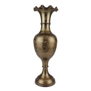 High Quality Brass <b>Vintage</b> Arabic Flower <b>Vase</b> Hammered With Polish Finished For Tabletop Home Decor And Table Decoration - Product Image 5