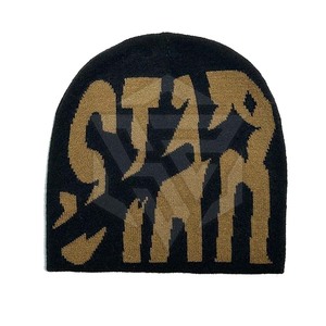 Chapeau en tricot jacquard brodé 3D avec logo personnalisé, 100% acrylique, imperméable, séchage rapide, respirant, chaud et luxueux pour l'hiver - Product Image 3