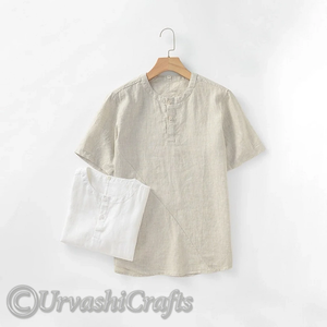 Exclusive Pure Cotton <b>Linen</b> Men's Casual Round Neck <b>Linen</b> <b>Short</b> <b>Sleeve</b> Fashionable Casual Wear Men's <b>Linen</b> T-<b>shirts</b> Wholesale - Product Image 3