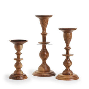 Juego de 3 tarros de vela de hierro y madera de mango decorativos navideños de lujo, candelabros y linternas de nuevo diseño para el hogar y regalos - Product Image 2