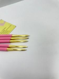 Empujador de Cutículas Dorado y Rosa, Removedor de Esmalte de Gel de Doble Cabeza, Palo de Acero Inoxidable para Uñas, Herramienta Multifunción para el Cuidado de las Uñas - Product Image 4