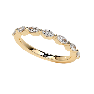 Labgrown y Natural Diamond Wedding Ring Set Banda de compromiso chapada en oro Circle Cut Joyería al por mayor - Product Image 4