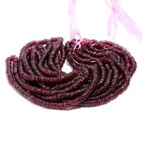 Perles de pierres précieuses en forme de pneu Heishi lisse grenat rouge pour la fabrication de bijoux 6mm grenat pierre naturelle perles en vrac en gros 16 "pouces