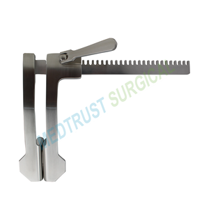 Finochietto Rib Retractor Esparcidor medio Hoja fenestrada Retractor neonatal Juego de instrumentos de acero inoxidable Instrumentos - Product Image 6