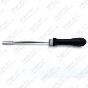 Prime vet's Trocar veterinario con mango de plástico | Varilla de acero inoxidable de 6 mm con tapa de metal para uso en ganado y ganado. - Product Image 1