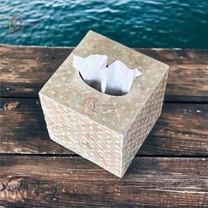 Caja de pañuelos de mármol moderna de forma cuadrada hecha a mano estilo italiano boda y restaurante accesorios de decoración de Mesa de la India - Product Image 3