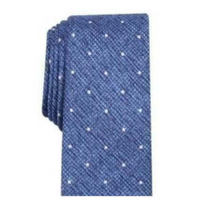 Cravatta Skinny da Uomo Bar III Gregory Dot Navy, Stampa Classica Floreale Paisley Jacquard, Taglia Regolare, in Poliestere, Confezionata in Scatola Regalo - Product Image 2