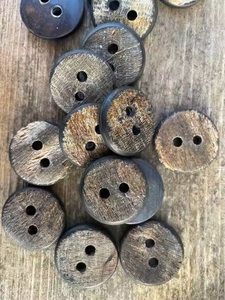 Fashionable <b>Polished</b> Round Buffalo Horn <b>Shirt</b> Button Blanks Eco-Friendly Antique Imitation Art Collectible Garment Skin Buttons - Product Image 2