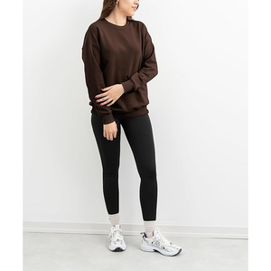 Sweat-shirt à capuche ample et décontracté pour femme, nouvelle mode, tricoté, couleur personnalisée sur le devant, 100% coton, hiver - Product Image 2