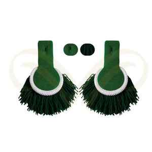 Épaulette uniforme sur mesure planche à épaulettes en viscose avec frange de fil de qualité épaulette verte et noire - Product Image 5