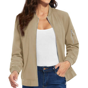 Chaqueta de bombardero de invierno a prueba de viento de alta calidad con tecnología de Material impermeable para mujer, tendencia de impresión de logotipo personalizado - Product Image 2