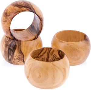 Porta Servilletas y Anillo de Madera de Lujo Ecológicos Hechos a Mano con Logotipo Personalizado para Uso en el Hogar, Hoteles y Restaurantes - Product Image 1