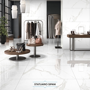 Baldosas blancas Materiales de construcción Baldosas de porcelana pulida 60X60cm 60x120cm para hotel - Product Image 4