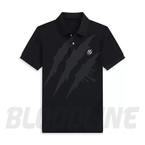 Camisa de Manga Corta para Hombre Bloodline, Color Sólido, Tejido de Algodón, Transpirable, de Secado Rápido, Corte Regular Formal, Logotipo Frontal, Marrón - Product Image 1