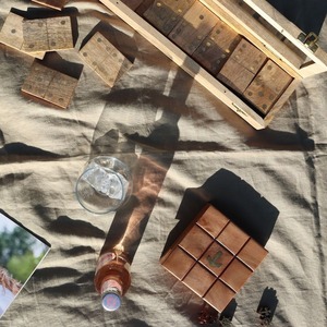 Juego de dominó doble seis hecho a mano de 28 piezas, juego de mesa de madera, caja de dominó doble seis hecha a mano por Crescent Crafts - Product Image 5