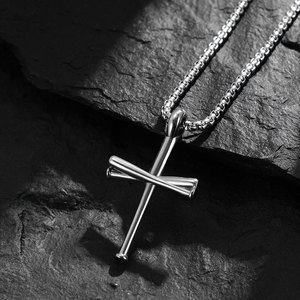 Collier pendentif tendance en acier inoxydable 316L plaqué or 14K 18K PVD, bijoux fins, collier de baseball pour homme - Product Image 3
