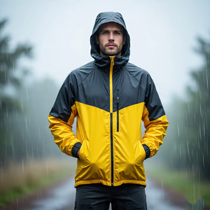 Chaquetas cortavientos con capucha para hombre, abrigos cortavientos informales para deportes al aire libre, chaquetas de lluvia impermeables para senderismo para hombre - Product Image 5