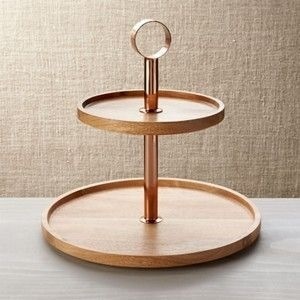 Soporte de exhibición de pastel de madera de decoración de 2 niveles de alta calidad personalizado especificar diámetros y alturas - Product Image 6