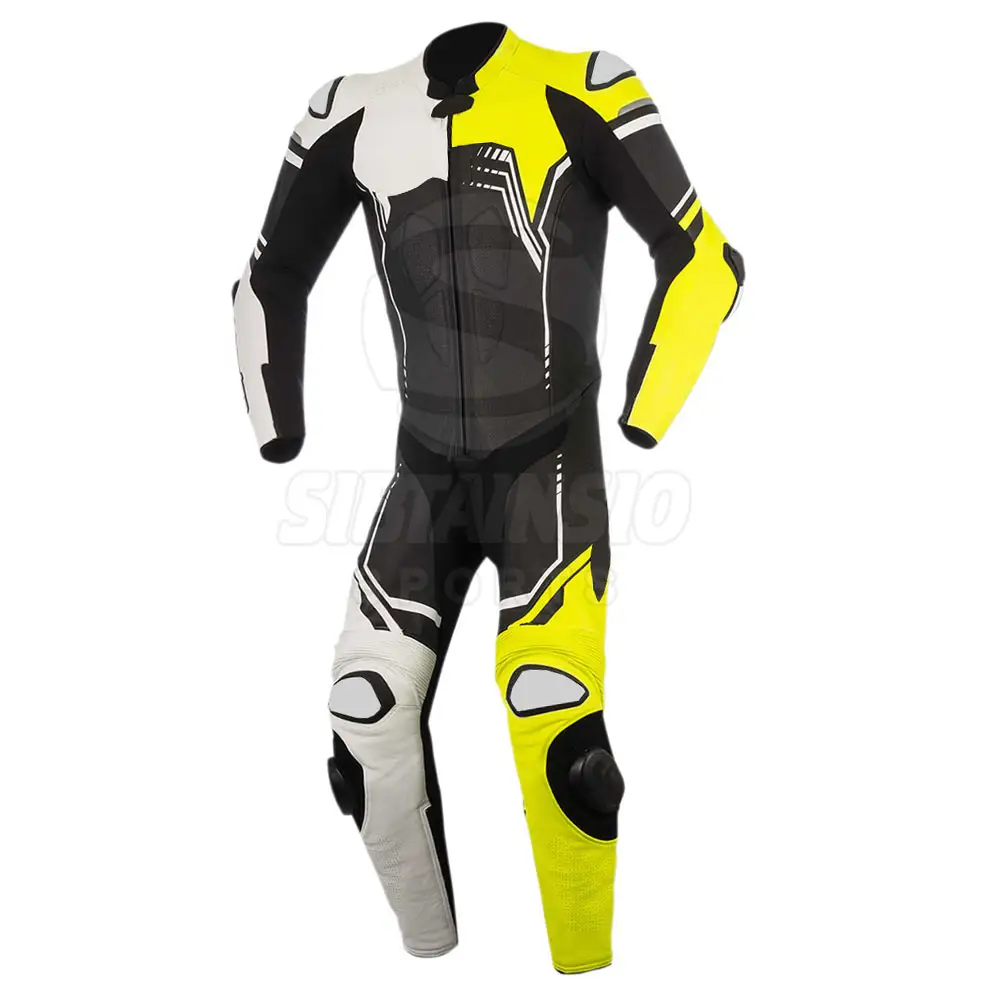 Custom Made Motorbike Motorcycle One Piece Leather Racing Suit Genuine Leather Motorbike Motorcycle Racing Leather Suit