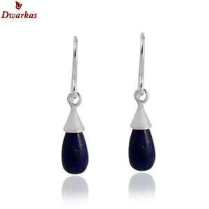 High quality <b>earrings</b> gemstone 925 sterling <b>silver</b> lapis lazuli stone drop <b>dangle</b> <b>earring</b> for ladies and girl fashion jewelry - Product Image 2