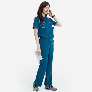 Uniforme d'infirmière pour femme Vêtements de travail d'infirmière d'hôpital Pantalons de jogging à poches multiples Top extensible Combinaison de jogging médicale extensible - Product Image 6