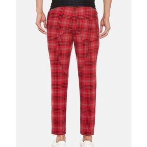 Pantalons pour hommes de la meilleure qualité fabriqués sur mesure, droits à rayures incurvées, taille haute, design plat en coton pour l'extérieur, tailles disponibles-OEM Designs - Product Image 3