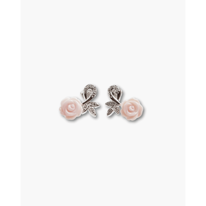ต่างหูทองคำ 18K วินเทจประดับโอปอลและเพชร - Product Image 1