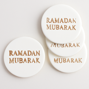 Dessous de verre artistiques Ramadan Mubarak avec un design élégant pour les tables à manger et les événements spéciaux du Ramadan Tampons de boisson en pierre de luxe - Product Image 4