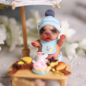 Muñeca de <span class=keywords><strong>Cerdo</strong></span> de Silicona Realista de 4.5 Pulgadas de Babeside, Juguete de Moda para Manualidades, Mini Animal Pintado a Mano para Niños, Juego Creativo - Product Image 5