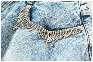 New Fashion Women Autumn Sequined <b>Denim</b> Skirt Durable <b>Fabric</b> Lightweight Hot Selling Top Trending Reasonable Price High Quality - Product Image 6