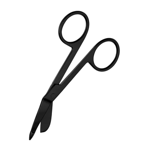 Tijera de vendaje de operación de Color negro, tijeras quirúrgicas de borde romo, tijera de corte de sutura de acero inoxidable alemán de 4,75" - Product Image 3