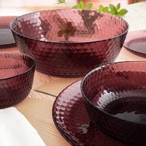 IDYLLE ชามสลัดแก้วสีชมพู23ซม. หรูหราและมีสไตล์ - Product Image 5