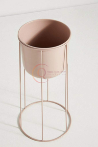 Maceta y maceta de flores de Color rosa claro de primera calidad, recién llegada, forma redonda, decoración moderna para jardín, macetas para suelo - Product Image 3