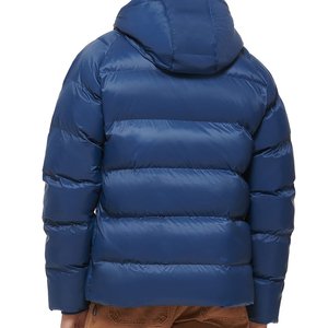 Wholesale OEM Canvas Stand Collar Front Men's Puffer Jacket Solid Pattern High Street Style Quick <b>Dry</b> Breathable Winter <b>Coat</b> - Product Image 4