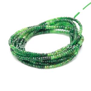 Nueva tendencia, cuentas de piedra tsavorita Natural, forma de Rondelle facetada sombreada, collar de cuentas sueltas de 3mm, pulsera, fabricación de joyas - Product Image 4