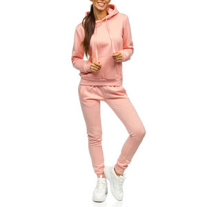 Nuevo 2025 invierno primavera mujeres Jogging trajes casual de talla grande Crop Hoodie y pantalón conjuntos mujeres chándal al por mayor con OEM - Product Image 5