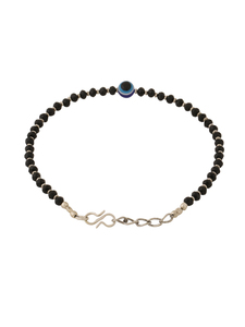 Tobillera Negra con Cuentas de Ojo Turco para Mujer, Joyería Minimalista para el Pie - Product Image 6