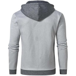 Sudaderas con capucha de hombre de Algodón 100% con logotipo personalizado, ropa de hombre de forro polar, sudaderas con capucha de gran tamaño en blanco, cremallera básica de Color sólido - Product Image 4