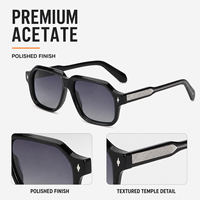 Lunettes de soleil surdimensionnées en acétate Mellume, polarisées UV400, avec logo personnalisé, verres dégradés noirs, pour hommes et femmes