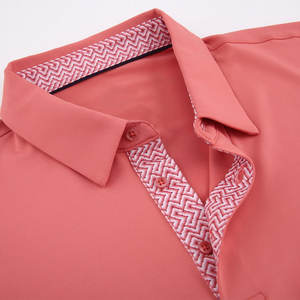 Logo personnalisé pour chemise homme en coton tricoté et polyester, couleur unie, respirant, vêtement décontracté - Product Image 4