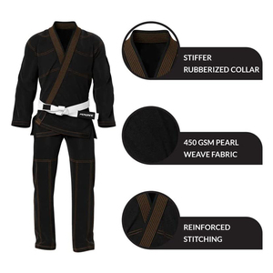 ชุดยูนิฟอร์มจิวจิตสึสไตล์ใหม่2025ชุดคอตตอน100% โลโก้และสีตามสั่งตำแหน่งด้านหน้าชุดศิลปะการต่อสู้ - Product Image 5