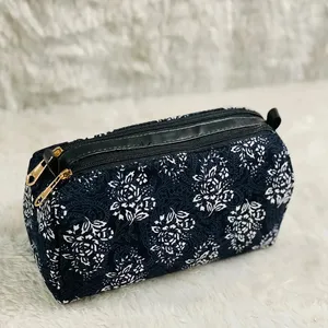Campuran grosir Bohemian tas Mini baru tas wanita rantai tas tangan kanvas blok dicetak buatan tangan tas Mini harga murah
