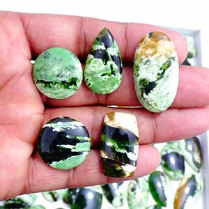 AAA + Top Qualité Naturel Chrome Calcédoine Cabochon De Pierres Précieuses En Vrac Pour La Guérison Bijoux En Gros Cabochon Pierre Précieuse - Product Image 3