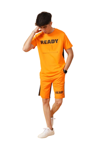 ชุดสูทผ้าซาตินสำหรับผู้ชายชุดวอร์มผ้าฝ้ายหลายด้านหน้าสำหรับฤดูร้อนมี100% พิมพ์โลโก้ตามสั่ง - Product Image 4