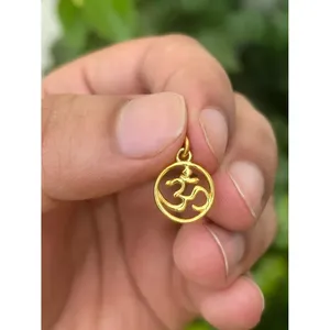 Colgante Om de Plata de Ley 925 con Baño de Rodio, Joyería Espiritual Hecha a Mano, Joyería Religiosa Fina, Proveedor Mayorista OEM ODM - Product Image 1