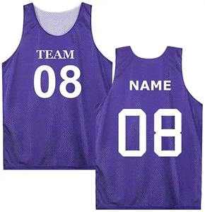 Maillot en maille réversible de basket-ball pour hommes respirant à séchage rapide impression par sublimation de haute qualité maillot de basket-ball Laker - Product Image 2